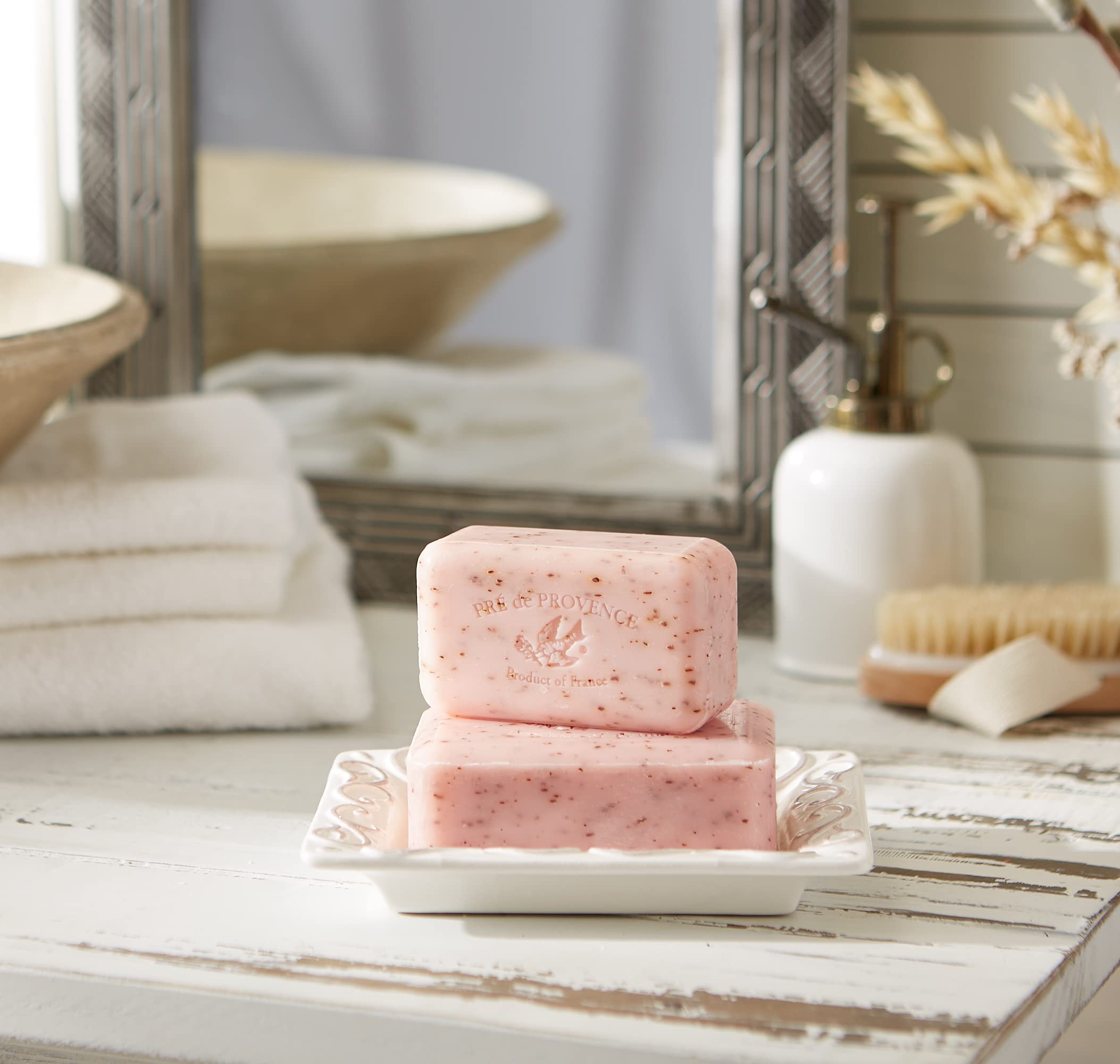 Pre de Provence Shea Butter Enriched Artisanal French Soap Bar (150 g) - Juicy Pomegranate